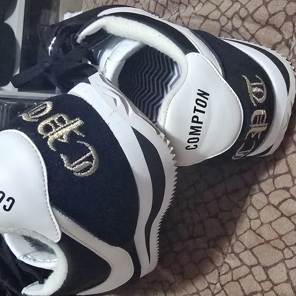 Compton Black and White Men's Shoes
